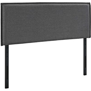 Modway Camille Full Upholstered Polyester Fabric Headboard in Gray