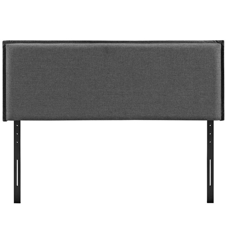 Modway Camille Queen Upholstered Polyester Fabric Headboard in Gray