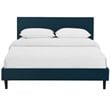 Modway Anya Full Modern Style Polyester Fabric Bed in Azure Blue Finish