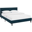 Modway Anya Full Modern Style Polyester Fabric Bed in Azure Blue Finish