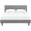 Modway Anya Queen Modern Style Polyester Fabric Bed in Light Gray Finish