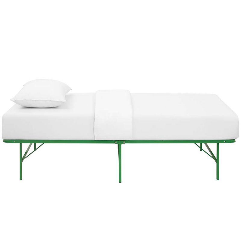 Modway Horizon Stainless Steel Twin Metal Bed Frame in Green
