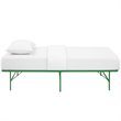 Modway Horizon Stainless Steel Twin Metal Bed Frame in Green