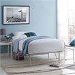 Modway Horizon Twin Modern Style Stainless Steel Bed Frame in Gray