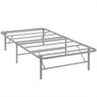 Modway Horizon Twin Modern Style Stainless Steel Bed Frame in Gray