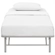 Modway Horizon Twin Modern Style Stainless Steel Bed Frame in Gray