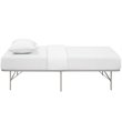 Modway Horizon Twin Modern Style Stainless Steel Bed Frame in Gray