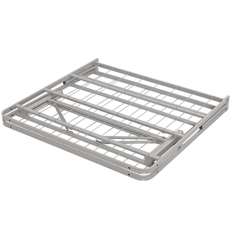 Modway Horizon Twin Modern Style Stainless Steel Bed Frame in Gray