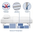 Modway Horizon Twin Modern Style Stainless Steel Bed Frame in Gray