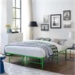 Modway Horizon Stainless Steel Full Metal Bed Frame in Green