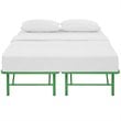 Modway Horizon Stainless Steel Full Metal Bed Frame in Green