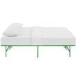 Modway Horizon Stainless Steel Full Metal Bed Frame in Green
