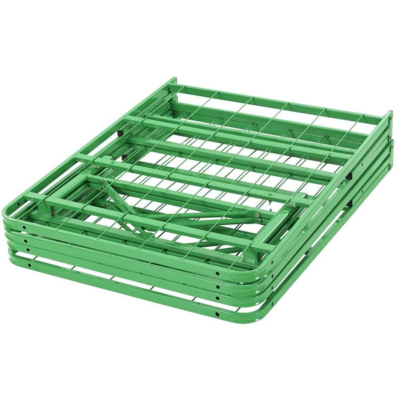 Modway Horizon Stainless Steel Full Metal Bed Frame in Green