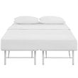 Modway Horizon Full Modern Style Stainless Steel Bed Frame in White