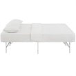 Modway Horizon Full Modern Style Stainless Steel Bed Frame in White
