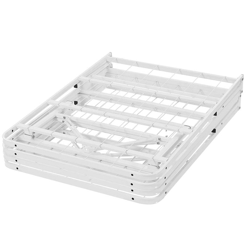Modway Horizon Full Modern Style Stainless Steel Bed Frame in White