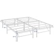 Modway Horizon Full Modern Style Stainless Steel Bed Frame in White
