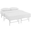 Modway Horizon Full Modern Style Stainless Steel Bed Frame in White