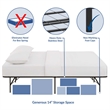 Modway Horizon Queen Modern Style Stainless Steel Bed Frame in Brown