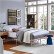 Modway Horizon Stainless Steel Queen Metal Bed Frame in Gray