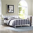 Modway Dower Queen Modern Sturdy Powder Coated Steel Bed in White