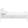 Modway Dower Queen Modern Sturdy Powder Coated Steel Bed in White