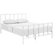 Modway Dower Queen Modern Sturdy Powder Coated Steel Bed in White