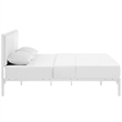 Modway Della King Faux Leather Panel Metal Bed in White