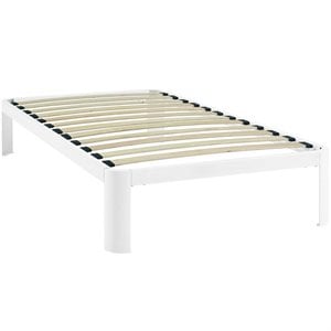modway corinne platform bed in white