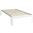 Modway Corinne Modern Sturdy Powder Coated Steel Twin Bed Frame in White