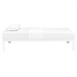Modway Corinne Modern Sturdy Powder Coated Steel Twin Bed Frame in White