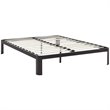 Modway Corinne Modern Sturdy Powder Coated Steel Full Bed Frame in Brown