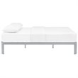 Modway Corinne Modern Sturdy Powder Coated Steel Full Bed Frame in Gray