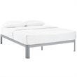 Modway Corinne Modern Sturdy Powder Coated Steel Full Bed Frame in Gray