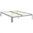 Modway Corinne Modern Sturdy Powder Coated Steel Queen Bed Frame in Gray