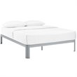 Modway Corinne Modern Sturdy Powder Coated Steel Queen Bed Frame in Gray