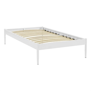 modway elsie platform bed in white