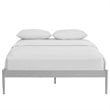 Modway Elsie Modern Sturdy Powder Coated Steel Queen Bed Frame in Gray