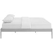 Modway Elsie Modern Sturdy Powder Coated Steel Queen Bed Frame in Gray