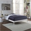 Modway Elsie Modern Sturdy Powder Coated Steel Queen Bed Frame in White