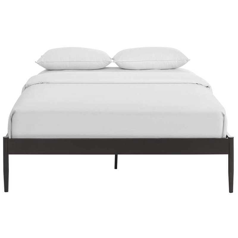 Modway Elsie Modern Sturdy Powder Coated Steel King Bed Frame in Brown