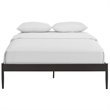 Modway Elsie Modern Sturdy Powder Coated Steel King Bed Frame in Brown