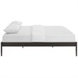 Modway Elsie Modern Sturdy Powder Coated Steel King Bed Frame in Brown