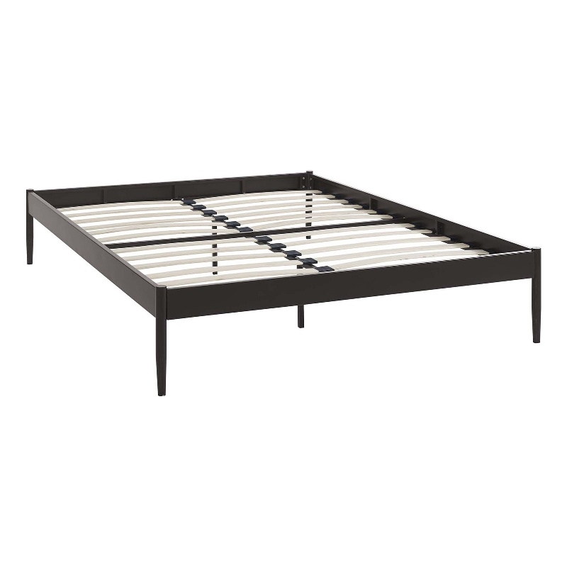 Modway Elsie Modern Sturdy Powder Coated Steel King Bed Frame in Brown