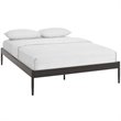 Modway Elsie Modern Sturdy Powder Coated Steel King Bed Frame in Brown