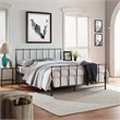 Modway Estate Modern Sturdy Powder Coated Steel Queen Bed in Brown