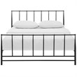 Modway Estate Modern Sturdy Powder Coated Steel Queen Bed in Brown