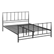 Modway Estate Modern Sturdy Powder Coated Steel Queen Bed in Brown