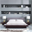 Modway Freja 3-Piece Queen Fabric and Wood Bedroom Set in Cappuccino/Gray