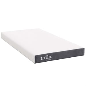Modway Mila 6&quot Modern Style Memory Foam Twin Mattress in Gray